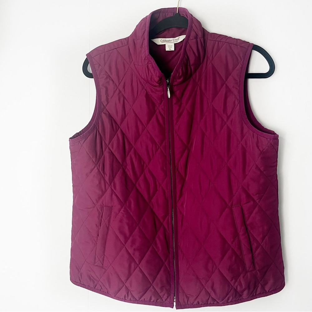 Coldwater Creek Quilted Vest Sz PM